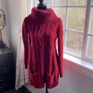 Red Sweater Dress Size Large